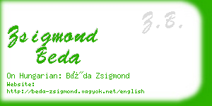 zsigmond beda business card